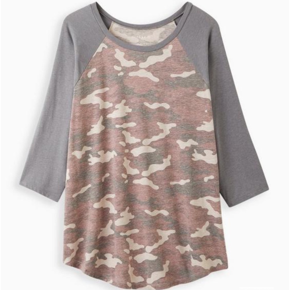 NWOT Classic Fit Triblend Jersey Raglan Tee Size 2 (18/20)